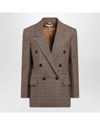 Chloé - Prince Of Wales Double-Breasted Jacket - Lyst