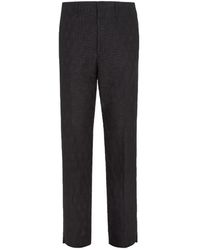 Fendi - Linen And Cotton Blend Trousers - Lyst