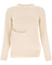 Jil Sander - Ivory Cotton Blend Sweater - Lyst