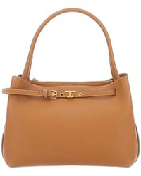 Tod's - Small T Signature Leather Handbag - Lyst