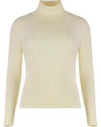 Celine - High-Neck Wool Top - Lyst
