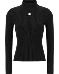 Courreges - 'Reedition' High Neck Sweater - Lyst