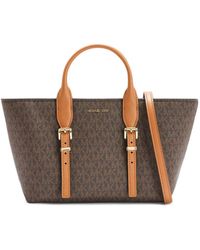 MICHAEL Michael Kors - Satchel Moore S Camel Monogram - Lyst