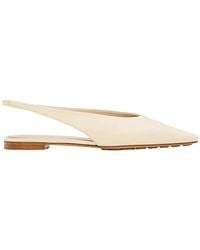 Bottega Veneta - Ivory Leather Sofia Ballerinas - Lyst