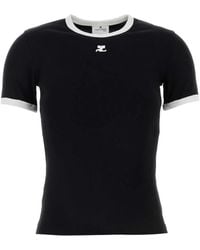 Courreges - Courregès Logo Cotton T-Shirt - Lyst