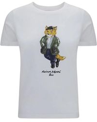 Maison Kitsuné - Weekend Fox Cotton T-Shirt - Lyst