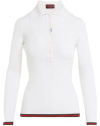 Gucci - Polo Shirt With Web - Lyst