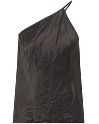Rick Owens - Dark One Shoulder Slip Cupro Top - Lyst