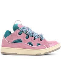 Lanvin - And Curb Calf Leather Sneakers - Lyst