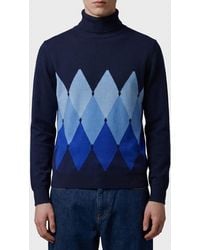 Ballantyne - Cashmere Diamond Rollneck Sweater - Lyst