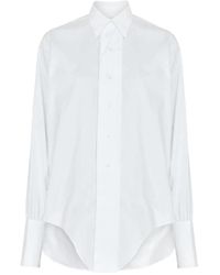 Maison Margiela - Shirt With A Curved Hem - Lyst