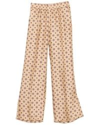 Alberto Biani - Printed Silk Trousers - Lyst