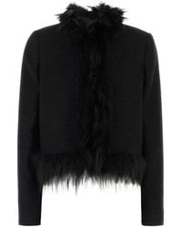Fendi - Bouclé Loop Blouson With Fox Fur Trim - Lyst