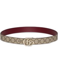 Gucci - Gg Marmont Reversible Wide Belt - Lyst