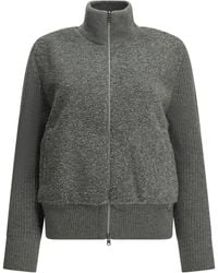 Herno - Pure Wool Zip-Up Sweater - Lyst