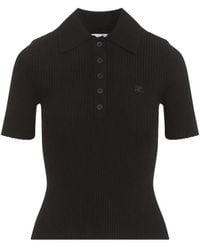 Courreges - Courregès Viscose Blend Polo Shirt - Lyst
