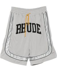 Rhude - Baggy Collegiate Logo Short - Lyst