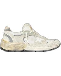Golden Goose - Distressed Textured Sneakers With Star Detail - Lyst