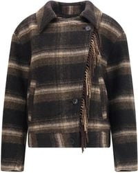 Isabel Marant - Galeane Wool-Blend Short Coat Jacket - Lyst