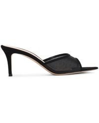 Gianvito Rossi - Elle 70 Suede Leather Mules - Lyst