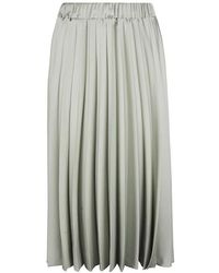 D.exterior - Pleated Satin Midi - Lyst