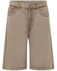 DIESEL - Tonal Stitching Viscose Shorts - Lyst