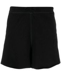 Ganni - Drawstring Organic Cotton Shorts - Lyst
