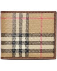 Burberry - Checked Wallet - Lyst