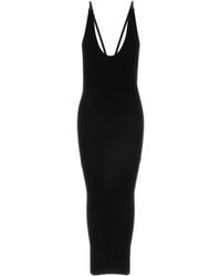 DSquared² - Crepe Viscose Rib Long Jersey Dress - Lyst