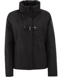 Fay - Padded Jacket With High Collar And Hook Fastening - Lyst