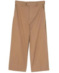 Comme des Garçons - Cotton Wide Straight Leg Trousers - Lyst