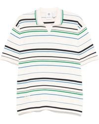 adidas - Cotton Blend Knitted Polo Shirt - Lyst