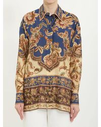 Zimmermann - Aster Silk Printed Shirt - Lyst
