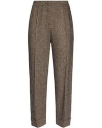 Elena Miro - Tailored Trousers With Turn-Up Cuffs - Lyst