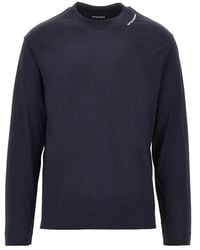 Emporio Armani - Stretch Jersey T-Shirt With Logo Embroidery - Lyst