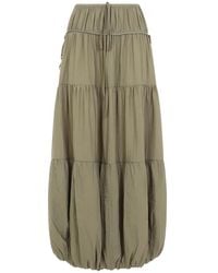 Co. - Soft Gathered Bubble Recycled Polyester Midi Skirt - Lyst
