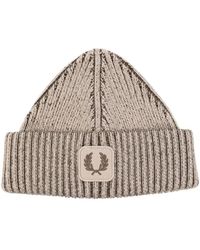 Fred Perry - Cotton Ribbed Beanie - Lyst