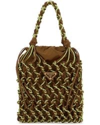 Prada - Two-tone Mesh Handbag - Lyst