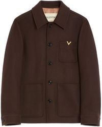 Valentino Garavani - Wool Jacket With Vgold - Lyst