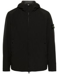 Stone Island - Hooded Blouson Jacket - Lyst