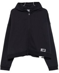 New Balance - Logo Cotton Hoodie - Lyst