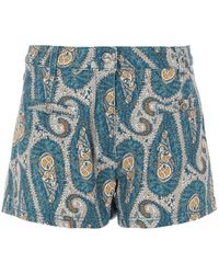 Etro - Shorts Con Stampa Paisley - Lyst