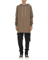 Rick Owens - Oversized Cotton Hoodie With Drawstring Hood - Lyst