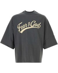 Fear Of God - Dark Oversize Cotton T-Shirt - Lyst