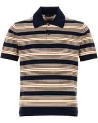 Prada - Embroidered Stretch Cotton Blend Polo Shirt - Lyst