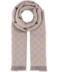 Gucci - Wool Scarf Gg - Lyst