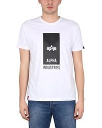 Alpha Industries - Logo Print T Shirt - Lyst