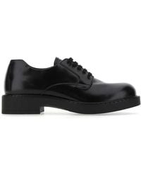 Prada - Leather Lace-Up Shoes - Lyst