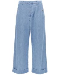 Valentino Garavani - Turn-Up Jeans - Lyst