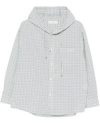 DUNST - Checked Hooded Shirt - Lyst